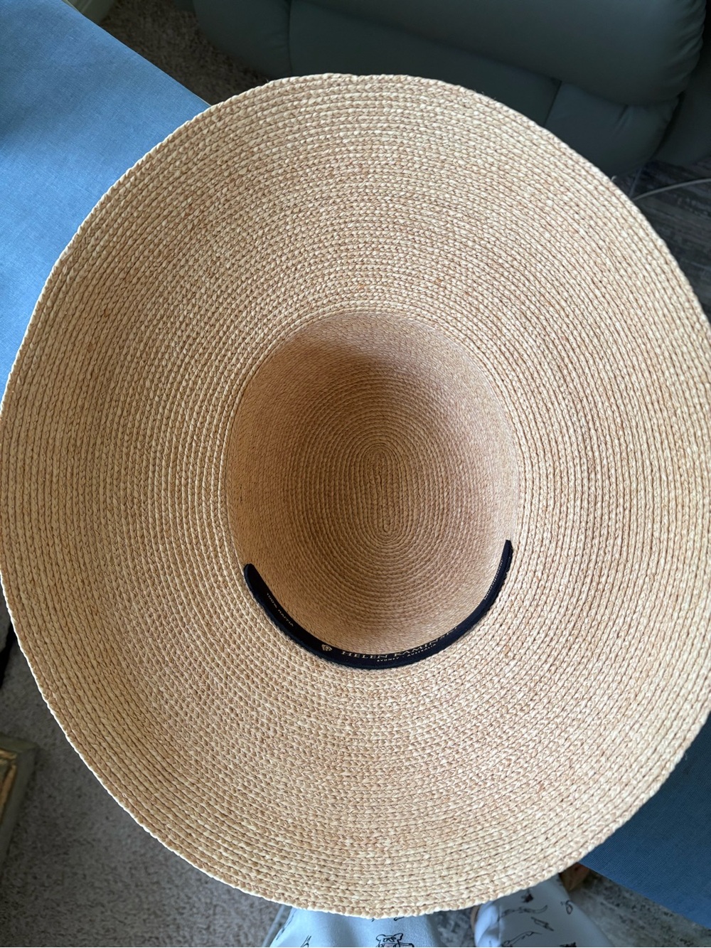 Helen Kaminski Wide Brim Straw Sun Hat - Natural Tan - Picture 4 of 8